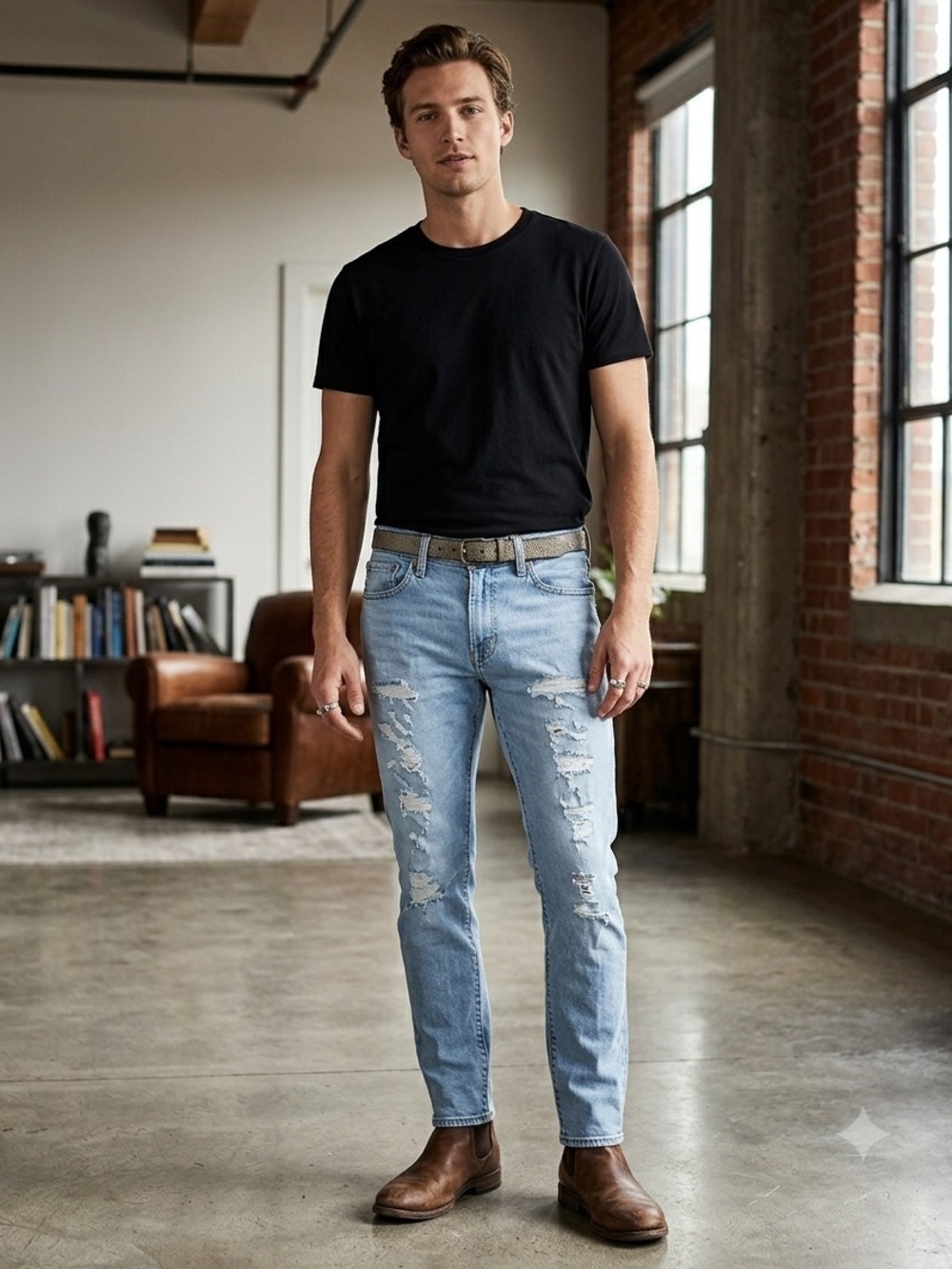 Levi’s 511 Men's Light Blue Distressed Ripped Jeans 30x30